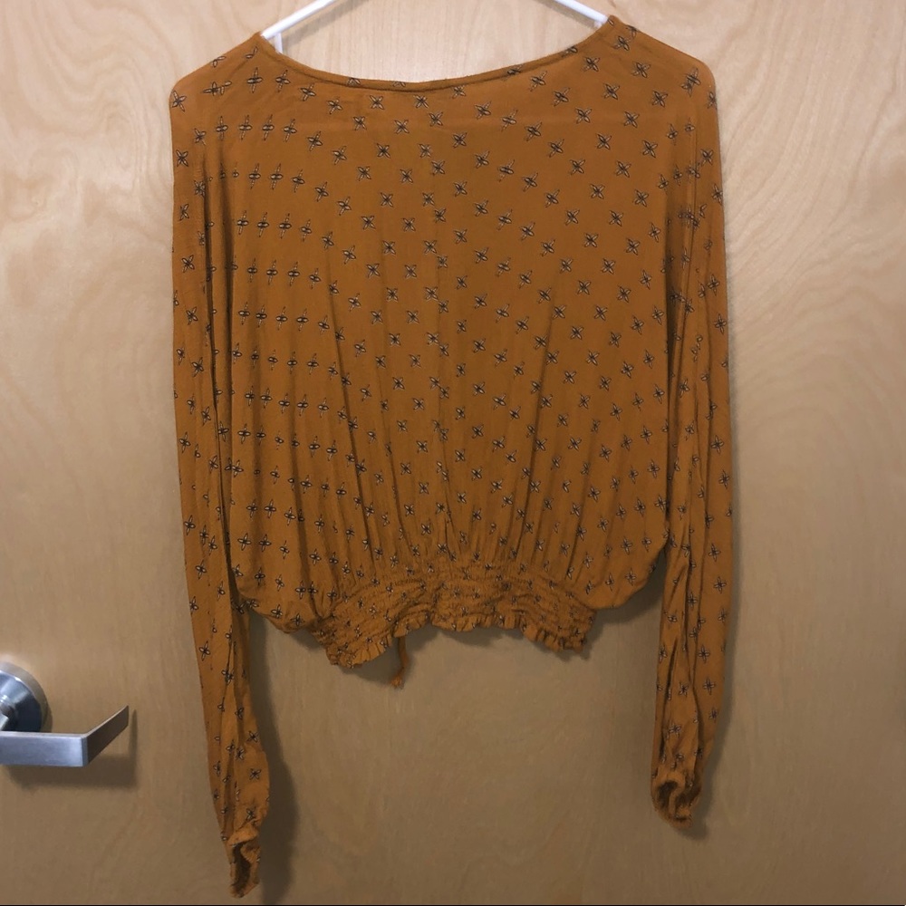Burnt Orange Peasant Blouse - Picture 4 of 4